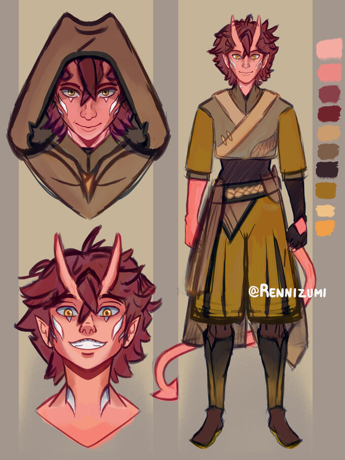 Luc Dawnfoot, my oc full character reference.